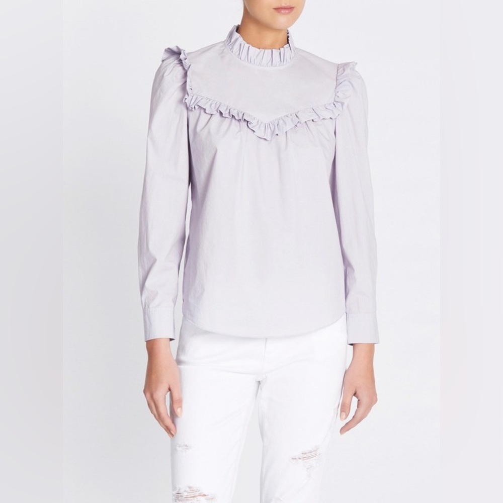 Rebecca Taylor - Poplin Ruffle Top Parma Violet